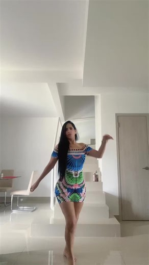 Colorful Dance Performance in Minimalistic Setting