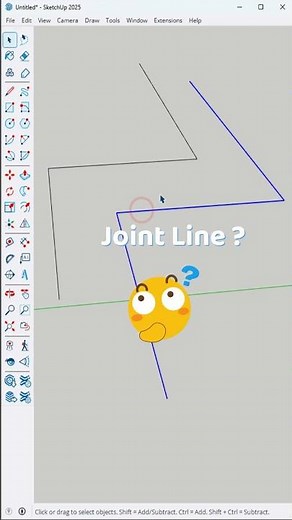 How to join Line in SketchUp 2025? 🤔 #sketchup