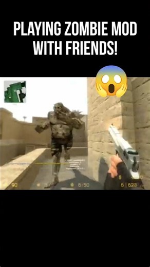 Intense zombie mod in counter strike source #gaming