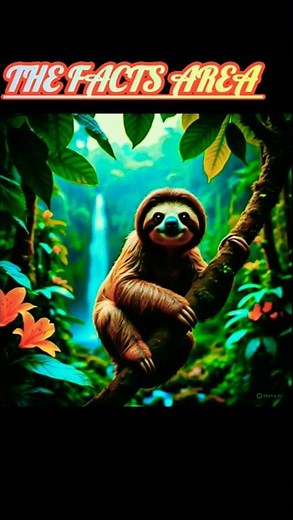 Sloths can climb down trees faster than they can walk on land #facts #shorts #viral