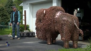 Turtle Clan artist Mark Fischer tells the stories of his Oneida Nation ancestry through copper statues. The son of a pipefitter and the grandson of a blacksmith, Fischer grew up using welding as a creative outlet. The Milwaukee native is a member of the Turtle Clan, the poets, artists and prophets of the Oneida Nation. | Wisconsin Life