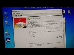 "Check Printed Output" Message Another Computer Is Using the Printer.