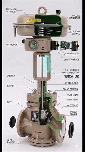 Parts of control valve. Parts name of control valve.