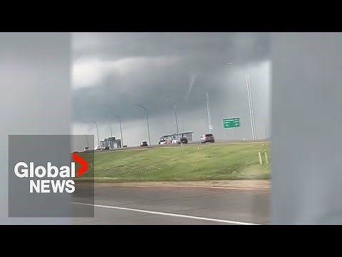 Funnel cloud spotted in Edmonton as severe storms moved across Alberta