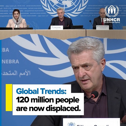 “It is the 12th consecutive year in which this figure goes up.” UN High Commissioner for Refugees Filippo Grandi on the latest displacement figures released in our #GlobalTrends report. Learn more: https://www.unhcr.org/news/press-releases/unhcr-warns-against-apathy-and-inaction-amid-spike-forced-displacement | UNHCR, the UN Refugee Agency