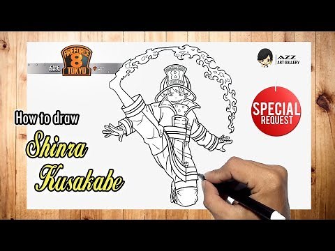 How to draw Shinra from Fire Force - full body