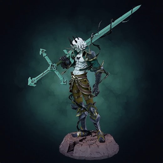 8.3K views · 155 reactions | Alex Avdeev showed us how he made a collectible-style 3D model of Ruined King Viego, detailing the modeling of the body, clothes, and armor with careful attention to competition rules. Created for JoeMADChallenge: https://80.lv/articles/ruined-king-viego-creating-a-3d-model-for-joemadchallenge | 80 Level | Facebook