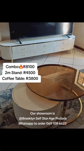 Stylish TV Stand and Coffee Table Combo for Sale