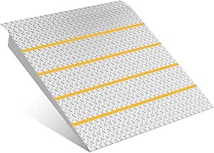 DNA Motoring 6.9" Rise Rubber Curb Ramp Heavy Duty Loading Driveway Ramp Threshold Ramp 39 in L x 19.5 in W x 6.9 in H for Loading Dock, Warehouse, Wheelchair, Motorcycles, Cars, TOOLS-00653