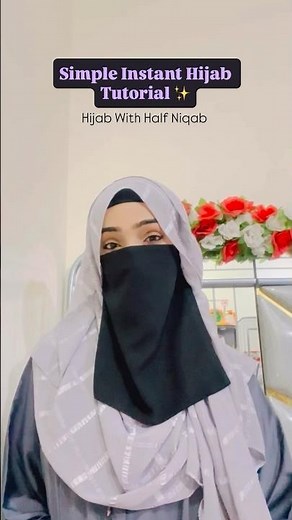 Simple Instant Hijab Tutorial |Easy and simple | Easy hijab With Nose niqab style| #hijabilifestyle