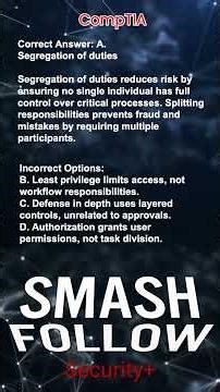 CompTIA Security+ Exam Question #comptia #itcertifications #securityplus