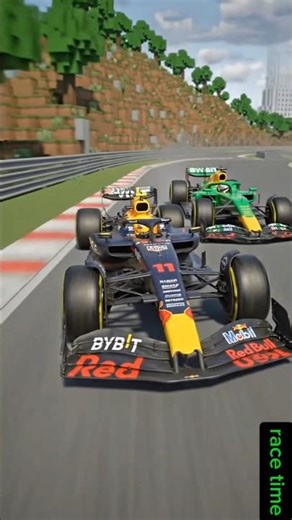 F1 CARS RACING IN MINECRAFT MAP 🏎🤯#shorts