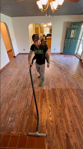 💦 Suckin’ the Floor Clean with ProTeam Backpack Vac 🧹 – Full raw on channel 🪵