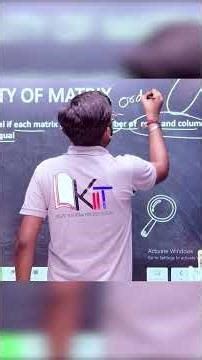 Equality of Matrices Explained | By Akash Ranjan Sir | Matrix Maths | Shorts