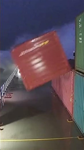 Container broke loose... That is NOT a car inside 📦😱
