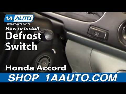 How To Replace Rear Defrost Switch 94-98 Honda Accord