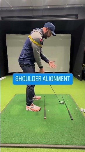 Is your shoulder alignment killing your swing? Problem: Shoulders aiming left causing an out to in