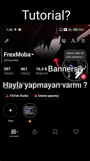 TikTok banners tutorial: how to make a banner