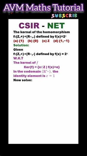 Algebra | CSIR NET | part B questions | kernal of Homomorphism | #csirnet | #csirnetmaths
