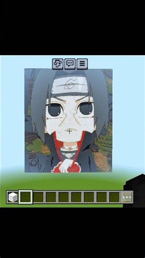 #minecraft pixelart itachi