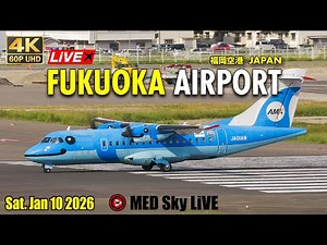 🔴4K60p LiVE Fukuoka (Japan) Airport Plane Spotting✈️1/10 福岡空港ライブカメラ Sat, Jan 10 2026 (FUK/RJFF)