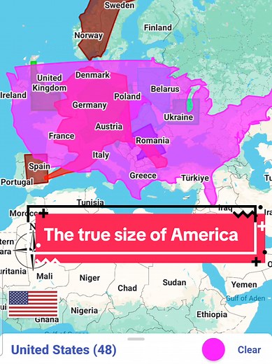 Discover the True Size of America on World Maps