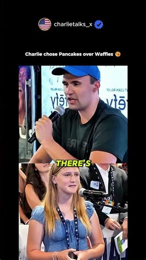 Charlie chose Pancakes over Waffles #charliekirk #duet #funny #fpy