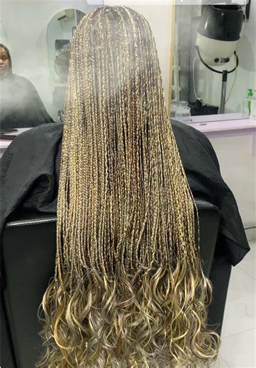 French Curly Braids - Small Waist Length Styles