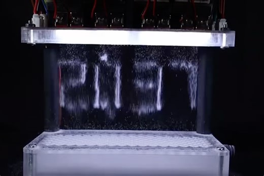 Custom-Built Digital Clock Uses Sand to Tell Time