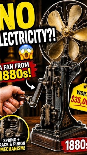 THIS 1880s FAN HAD NO ELECTRICITY! 😱 #VINTAGE