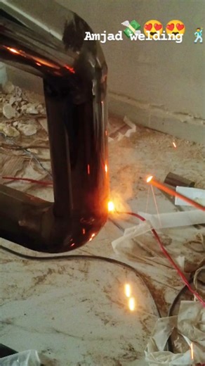 Amjad Khan on Instagram: "🔥 Professional SS Welding Work 🔥 Pure SS pipe welding with strong finishing 💪 Clean joint | Heavy quality | Long life Agar aapko bhi aisa steel welding ka kaam chahiye to Like ❤️ Share 🔁 Follow 👤 zaroor karo 💰 Quality work = Trusted work #sswelding #steelwelding #weldingwork #sspipe #steelwork reelsviral instagramreels facebookreels workvideo hindireels"