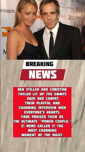 Ben Stiller & Christine Taylor’s Charming Emmys 2025 Interview #celebritynews #usa