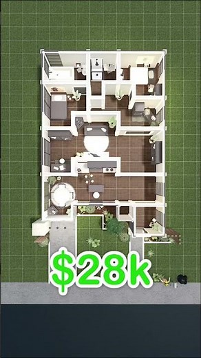 bloxburg mini modern mansion NO GAMEPASS house LAYOUT | 1 story | #shorts #bloxburg #robloxbloxburg
