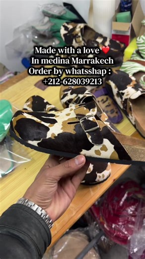 Cowhide leather shoes made with a love in medina Marrakech Artisans-shoes . . . . #handmade #cowhide #style #marrakech #shop