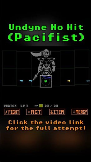 NO HIT Undyne #shorts #undertale #nohit