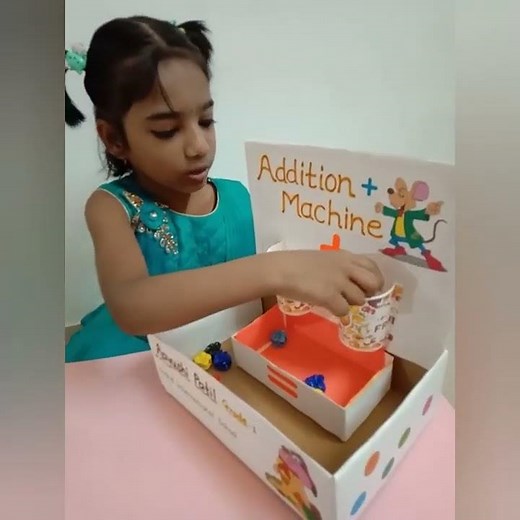 ➕Math Project - Model Making Competition - Addition Machine for Grade - 1 Kids😁🙋‍♀️