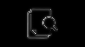 Backlog Icon Animation with Glowing Lines on Black Background