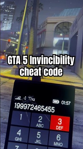 GTA 5 invincibility cheat code! (Story mode!) #gta5 #cheatcodes #cheat #number