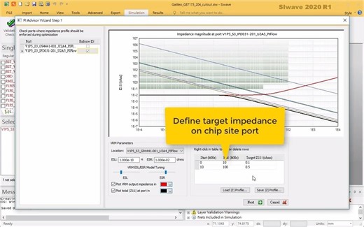 如何使用PI Advisor优化PDN的阻抗,使用SIwave中的PI Advisor优化配电网络阻抗曲线的流程