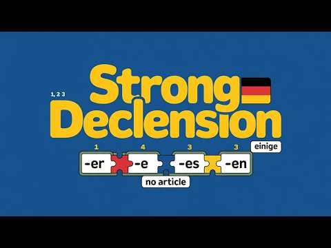 The 'No-Article' Secret: Master German Strong Adjective Declension 📚 Learn German easily