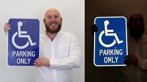 SmartSign "ADA Handicapped Reserved Parking" Sign | 12" x 18" 3M Engineer Grade Reflective Aluminum