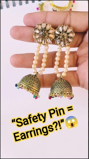 “You Won’t Believe These Safety Pin Earrings! 💎🔥"