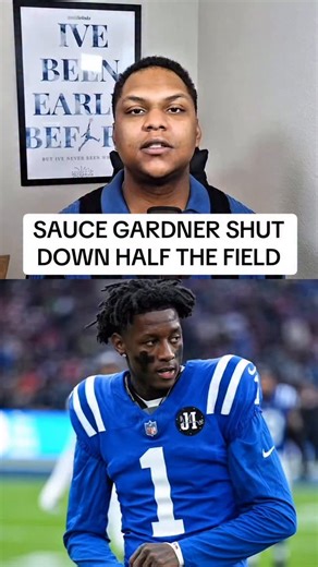 Eddielinks on Instagram: "Sauce Gardner is the only corner who teams refuse to target #Saucegardner #shutdown #Colts #espn"