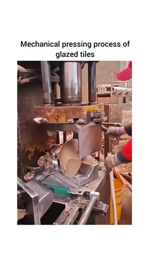 Engineering and Technology on Instagram: "The mechanical pressing process of glazed tiles involves a series of steps to produce high-quality ceramic tiles with a glossy finish. Initially, a mixture of raw materials, including clay, feldspar, and quartz, is prepared and finely milled to ensure uniformity. This mixture is then compacted under high pressure using hydraulic presses, forming the desired tile shape and density. After pressing, the tiles undergo a drying phase to remove excess moisture