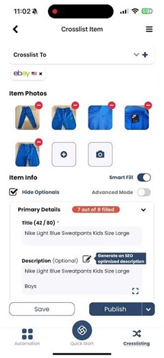 Daily cross listing with the Sidekick Tools app!