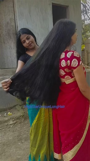 Indian long hair style #rapunzel #hairstyle