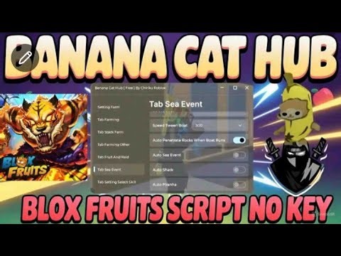 FREE Premium Banana Hub Script | Best Blox Fruits Script(No Key)