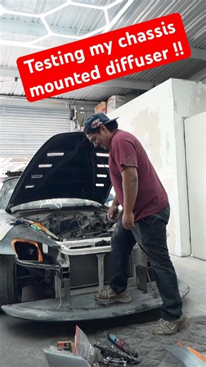 Chassis mounted diffuser held 300+ lbs!! #honda #hondacars