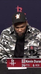 “I want to represent the Rockets just as well as he did.” 🤝 KD talks about his inspirational interview with The Dream. | Houston Rockets