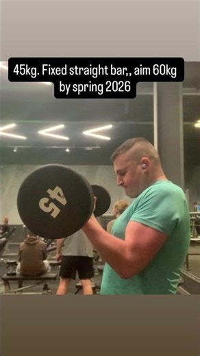 Progressive overload 60kg. By late spring. Serious food and rest. #gym #workout #strength